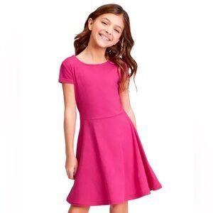 Girls' Basic Short Sleeve Skater Dress 7-8 years NWOT